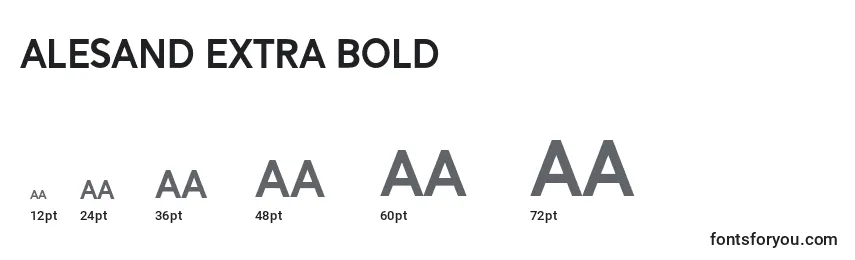 Größen der Schriftart Alesand Extra Bold