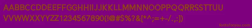 Шрифт Alesand Extra Bold – коричневые шрифты на фиолетовом фоне