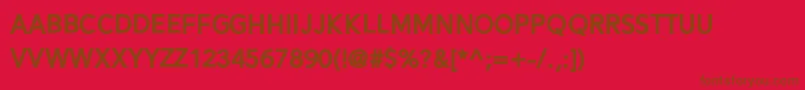 フォントAlesand Extra Bold – 赤い背景に茶色の文字