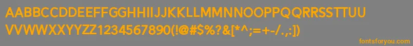フォントAlesand Extra Bold – オレンジの文字は灰色の背景にあります。