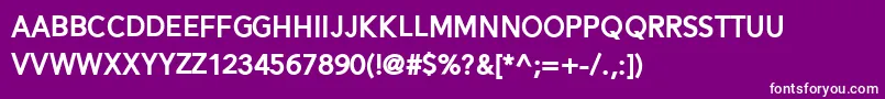 フォントAlesand Extra Bold – 紫の背景に白い文字