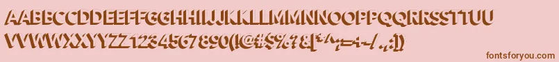 Alesand Extra Extrude Font – Brown Fonts on Pink Background