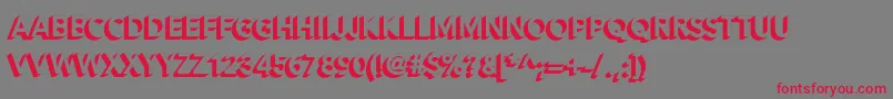 Alesand Extra Extrude Font – Red Fonts on Gray Background