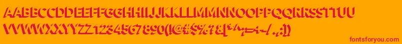 Alesand Extra Extrude Font – Red Fonts on Orange Background