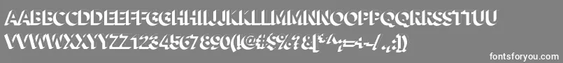 Alesand Extra Extrude Font – White Fonts on Gray Background