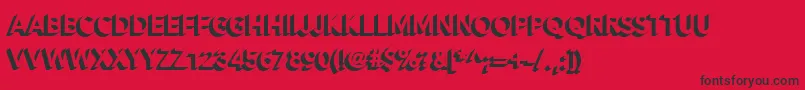 Alesand Extra Extrude Font – Black Fonts on Red Background