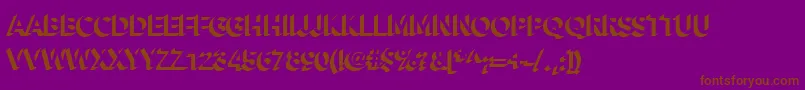 Alesand Extra Extrude-fontti – ruskeat fontit violetilla taustalla