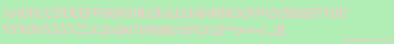フォントAlesand Extra Extrude – 緑の背景にピンクのフォント