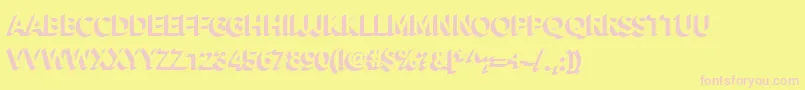 Alesand Extra Extrude Font – Pink Fonts on Yellow Background