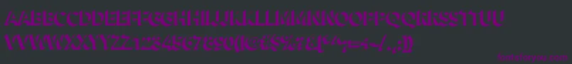 Шрифт Alesand Extra Extrude – фиолетовые шрифты на чёрном фоне