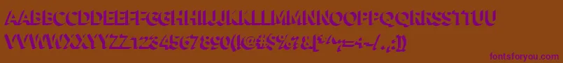 Alesand Extra Extrude Font – Purple Fonts on Brown Background