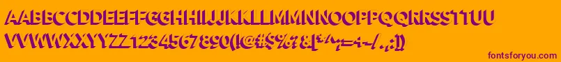 Alesand Extra Extrude Font – Purple Fonts on Orange Background