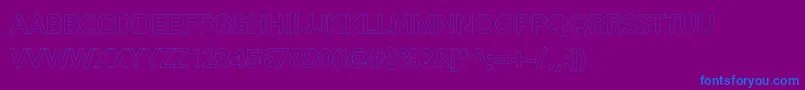 fuente Alesand Extra Outline – Fuentes Azules Sobre Fondo Morado