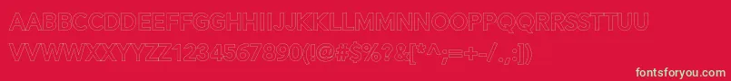 Alesand Extra Outline Font – Green Fonts on Red Background
