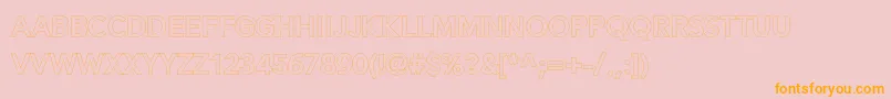Alesand Extra Outline Font – Orange Fonts on Pink Background