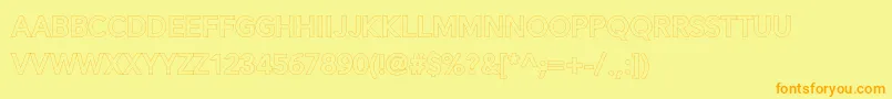 fuente Alesand Extra Outline – Fuentes Naranjas Sobre Fondo Amarillo