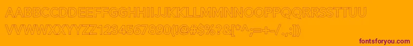 Alesand Extra Outline Font – Purple Fonts on Orange Background