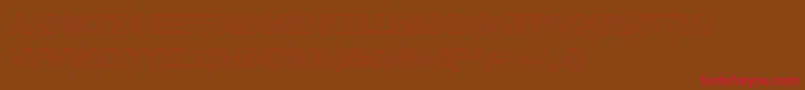Alesand Extra Outline Font – Red Fonts on Brown Background