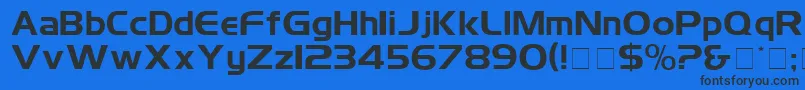 SimplixDisplaySsi Font – Black Fonts on Blue Background