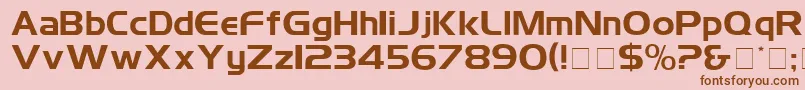 フォントSimplixDisplaySsi – ピンクの背景に茶色のフォント