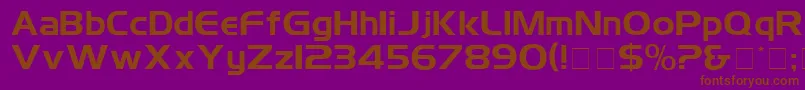 SimplixDisplaySsi-Schriftart – Braune Schriften auf violettem Hintergrund