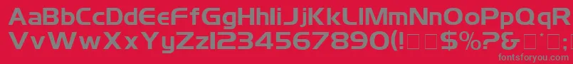 フォントSimplixDisplaySsi – 赤い背景に灰色の文字