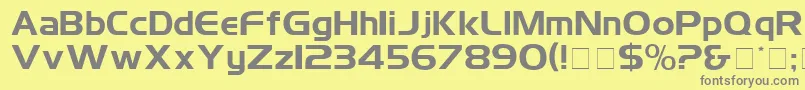 フォントSimplixDisplaySsi – 黄色の背景に灰色の文字