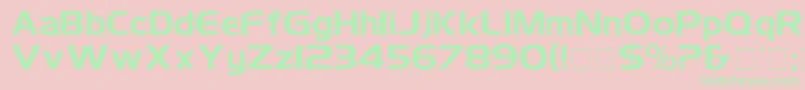 Шрифт SimplixDisplaySsi – зелёные шрифты на розовом фоне