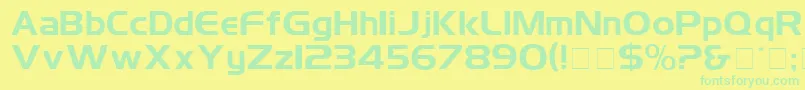 SimplixDisplaySsi Font – Green Fonts on Yellow Background