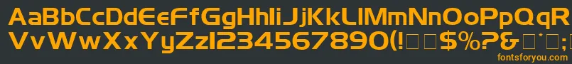 SimplixDisplaySsi Font – Orange Fonts on Black Background