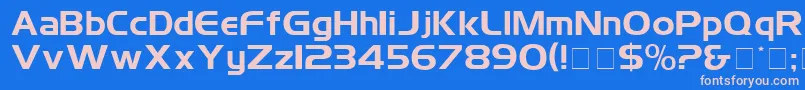 フォントSimplixDisplaySsi – ピンクの文字、青い背景