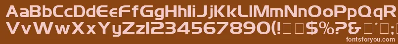 SimplixDisplaySsi-fontti – vaaleanpunaiset fontit ruskealla taustalla
