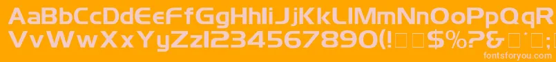 SimplixDisplaySsi Font – Pink Fonts on Orange Background