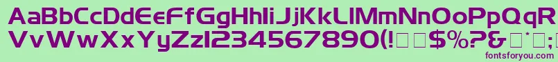 Шрифт SimplixDisplaySsi – фиолетовые шрифты на зелёном фоне