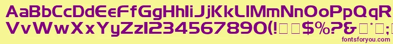 SimplixDisplaySsi Font – Purple Fonts on Yellow Background