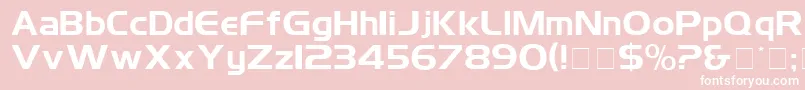 SimplixDisplaySsi-fontti – valkoiset fontit vaaleanpunaisella taustalla