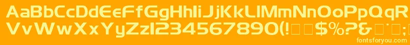 SimplixDisplaySsi-fontti – keltaiset fontit oranssilla taustalla