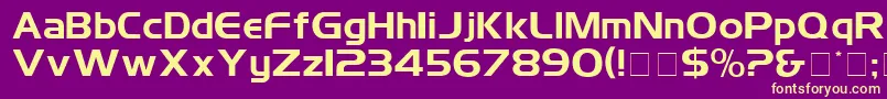 SimplixDisplaySsi Font – Yellow Fonts on Purple Background