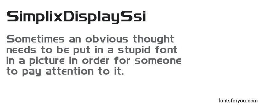 Шрифт SimplixDisplaySsi