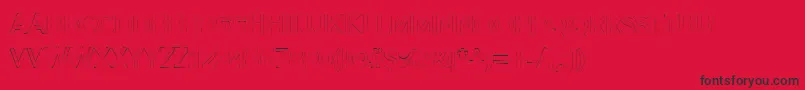 Alesand Extra Outline-Schriftart – Schwarze Schriften auf rotem Hintergrund