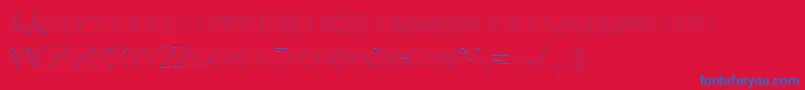 Alesand Extra Outline Font – Blue Fonts on Red Background