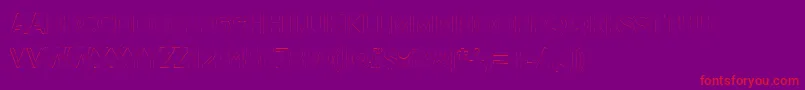 Alesand Extra Outline-Schriftart – Rote Schriften auf violettem Hintergrund