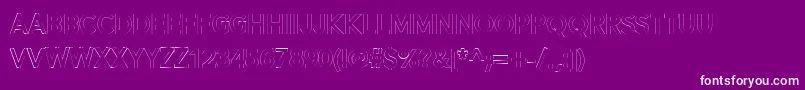 Alesand Extra Outline Font – White Fonts on Purple Background