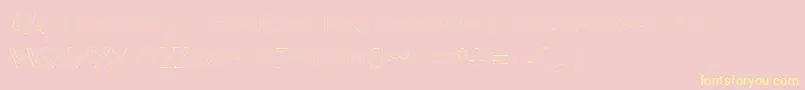 Alesand Extra Outline-Schriftart – Gelbe Schriften auf rosa Hintergrund