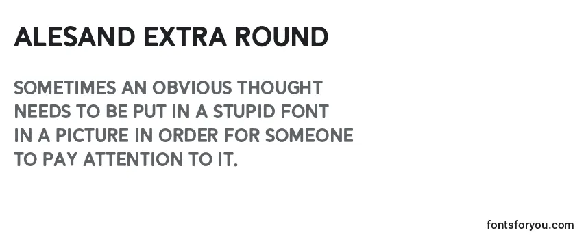 Review of the Alesand Extra Round Font