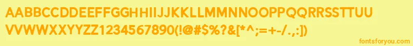 Alesand Extra Round Font – Orange Fonts on Yellow Background