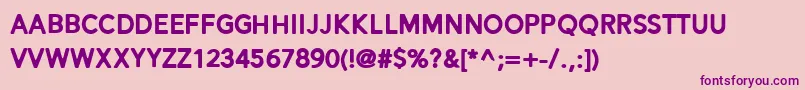 Alesand Extra Round Font – Purple Fonts on Pink Background