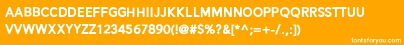 Alesand Extra Round-fontti – valkoiset fontit oranssilla taustalla