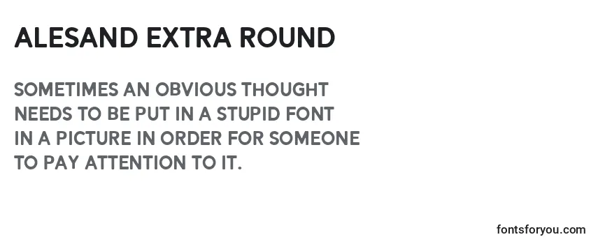 Review of the Alesand Extra Round (119022) Font