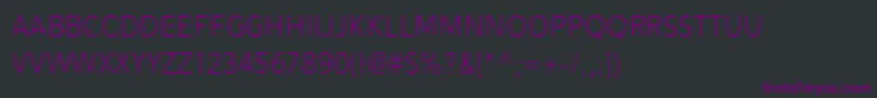 フォントAlesand Light – 黒い背景に紫のフォント